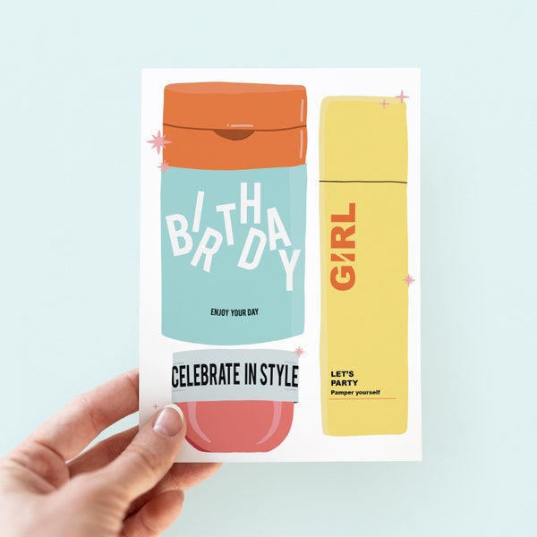 Birthday Skincare Card For Teen Girls