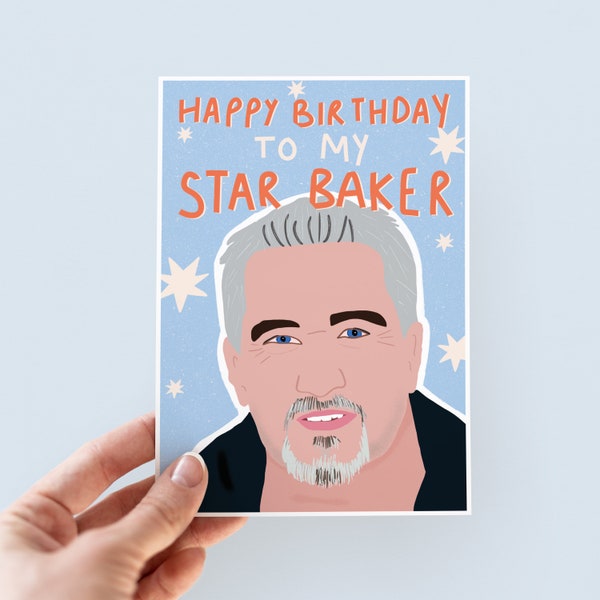 Star Baker Paul Hollywood Birthday Card