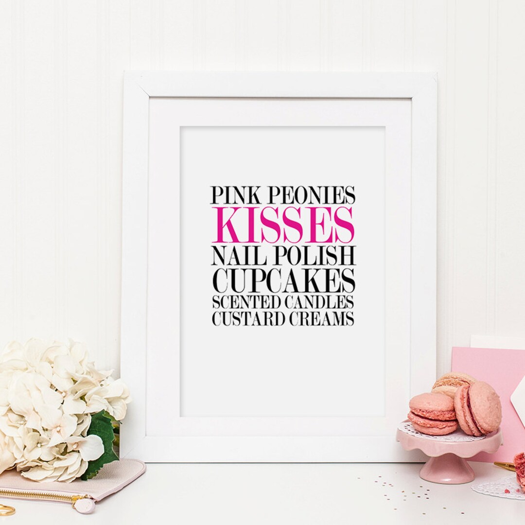 My Favourite Things Print - Personalised Prints - Custom Typography ...