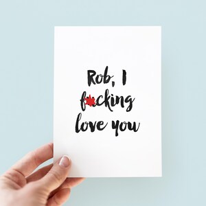 Naughty F*cking Love You Card - Valentine&#39;s Card - Anniversary Card - Funny Card - Card for Couples - Naughty Card - Sweary Card