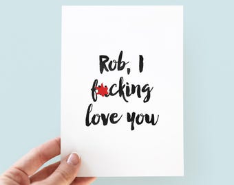 Naughty F*cking Love You Card - Valentine's Card - Anniversary Card - Funny Card - Card for Couples - Naughty Card - Sweary Card