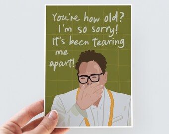 Funny Celebrity Traitors Birthday Card - Alan  Carr - Tearing Me Apart - The Traitors