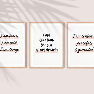 Set Of 3 Positive Affirmation Quote Printables