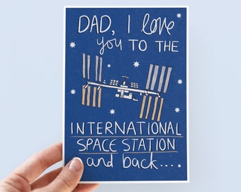 Space Station Father's Day Card
