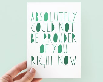 Could Not Be Prouder Exam Congratulations Card