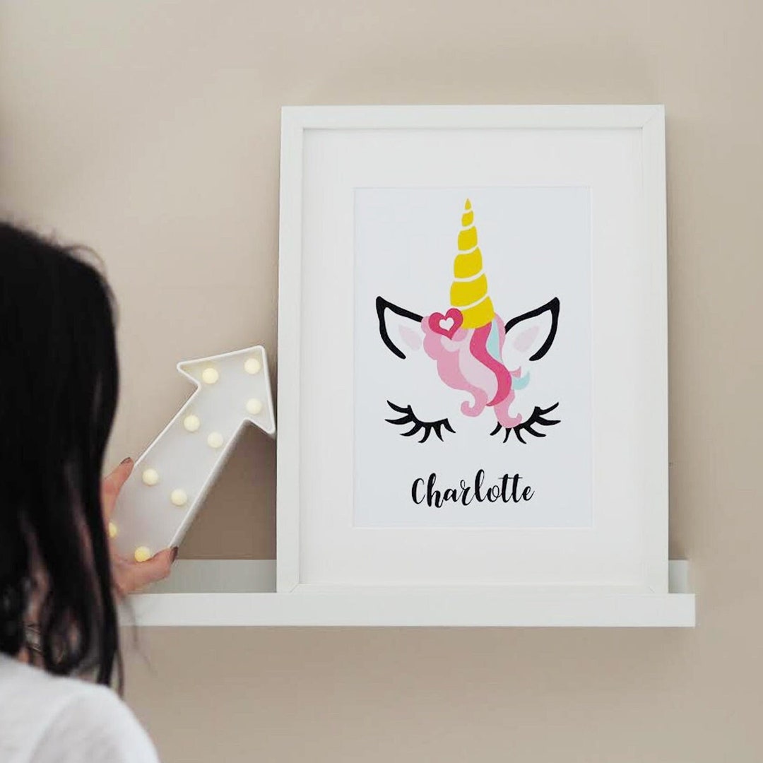 Personalised Unicorn Print - Etsy
