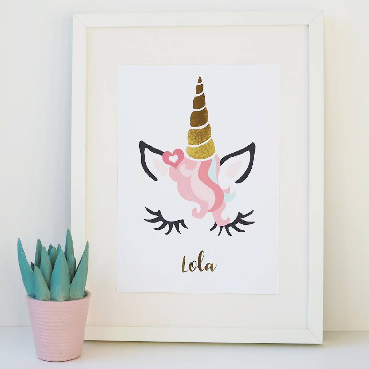personalised gold foil unicorn print gold foil unicorn print etsy