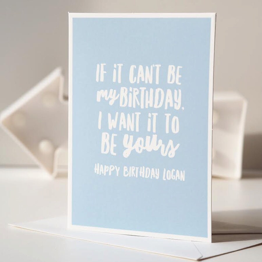 Funny Birthday Card Happy Birthday Card Personalised Card Etsy