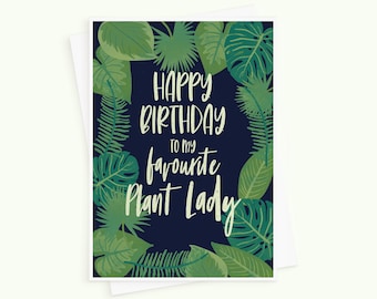 Favourite Plant Lady Birthday Card