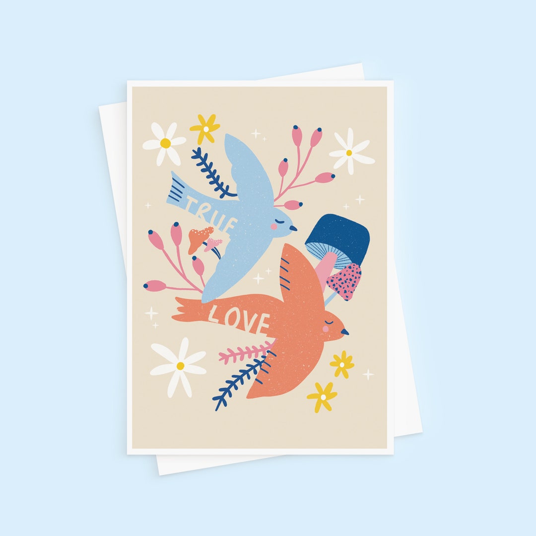 True Love Bird Valentine's Day Card - Etsy