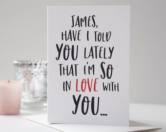 So In Love With You Valentine's Day Card - Personalised Valentine's Card - Romantic Card - Couples Card - Anniversary Card