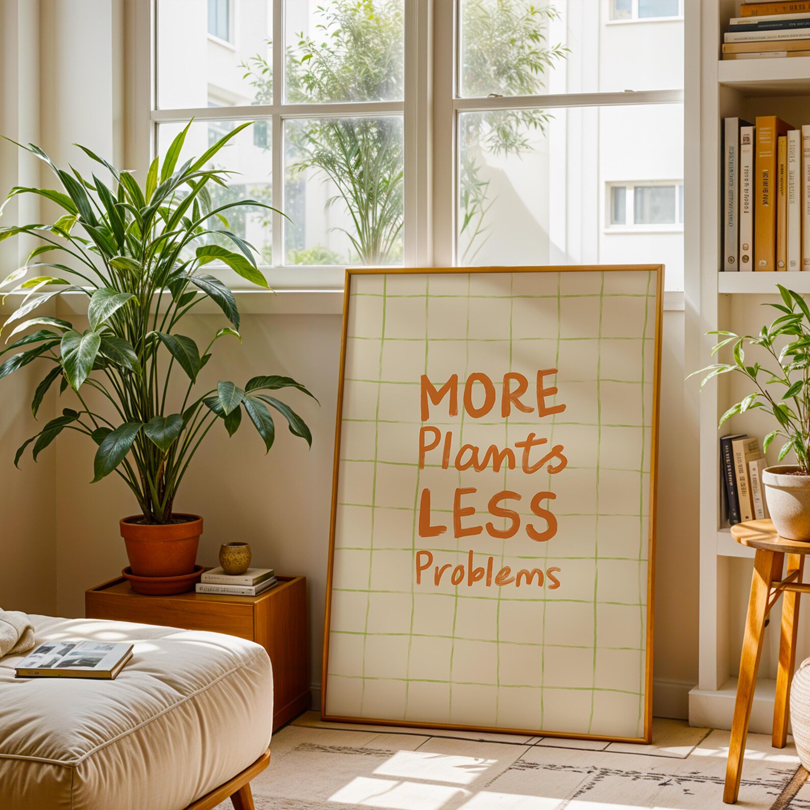 Less Problems Gifgs More Plants Less Problems Typography Art Print - Etsy