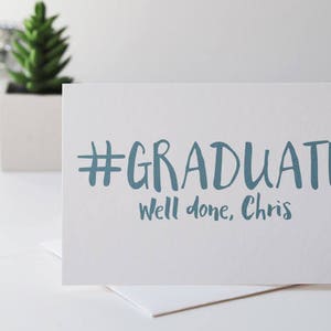 Personalised Graduation Card - Congratulations Card - Graduation Card - Exam Congratulations Card - University Card - Card for Graduate
