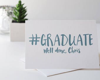 Personalised Graduation Card - Congratulations Card - Graduation Card - Exam Congratulations Card - University Card - Card for Graduate