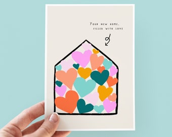 New Home Filled With Love House Warming Card