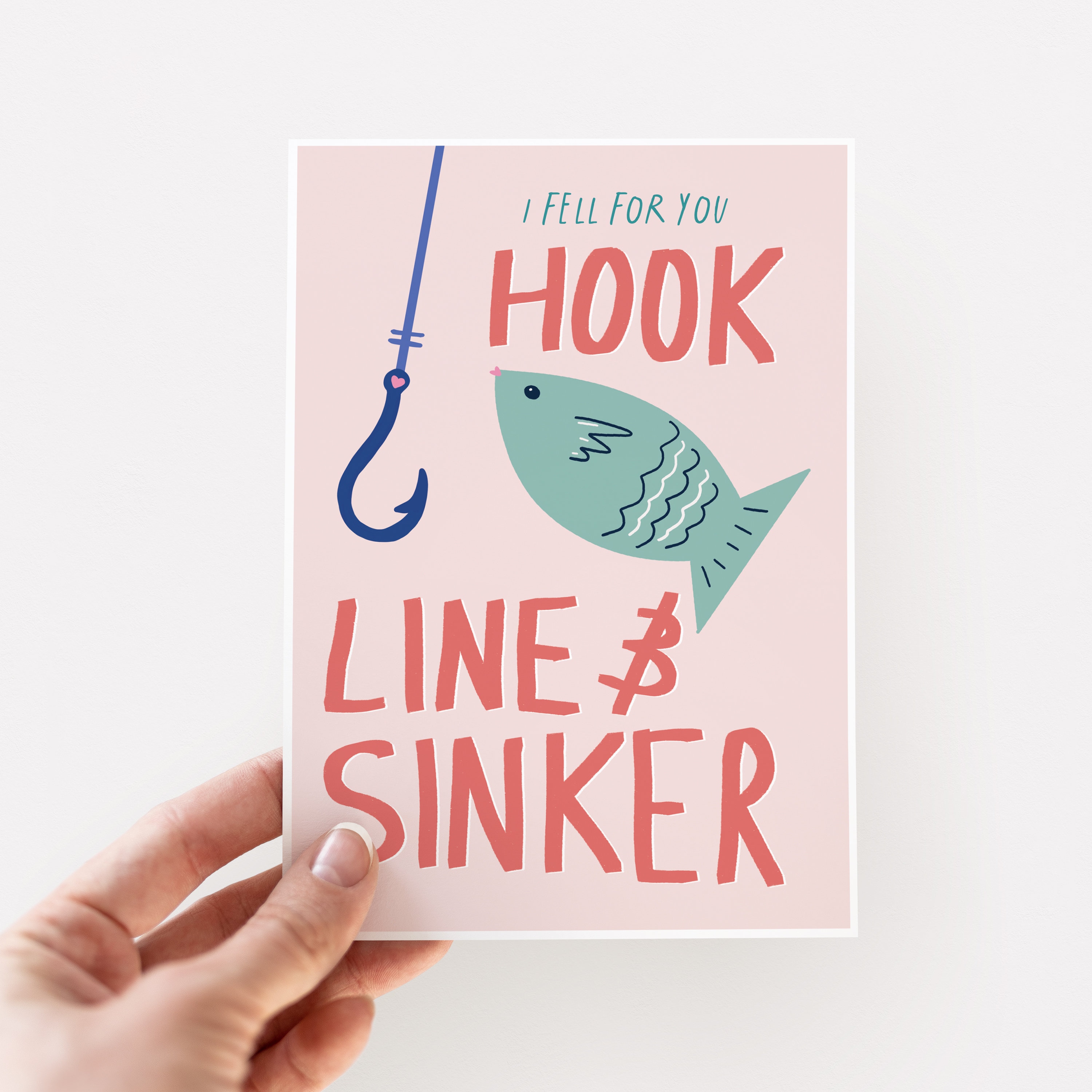 Hook Line & Sinker Romantic Fishing Card -  Finland