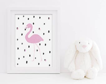Flamingo Nursery Print