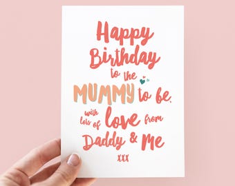 Mummy To Be Birthday Card from Baby Bump