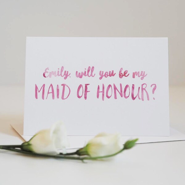 Maid of Honour Card - Be My Maid of Honour Card - Wedding Card - Maid of Honour - Chief Bridesmaid Card
