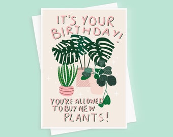 Birthday Card For Plant Lover