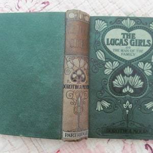 Beautiful antique hardback novel dated 1919~Gorgeous Art Nouveau design~THE LUCAS GIRLS~Gorgeous gift for any bookworm