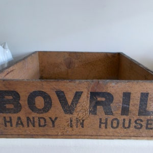 Rústico y encantador VINTAGE madera BOVRIL entrega | Etsy