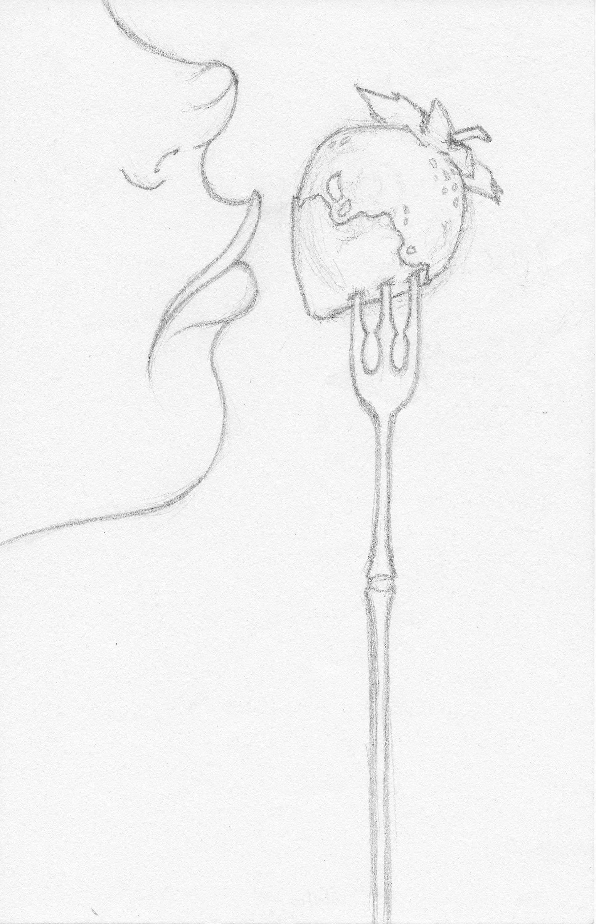 Ungerahmte Originalstift Zeichnung Erdbeere 85 X Etsy