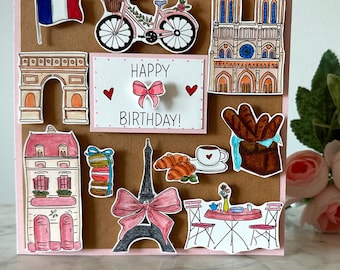 Paris Birthday Card, Sweet 16 Paris Birthday Card, Surprise Paris Trip Gift