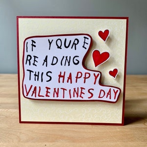 Si estás leyendo esta tarjeta de feliz día de San Valentín, tarjeta de San Valentín de Drake, tarjeta de álbum de Drake