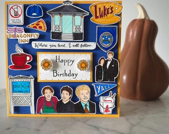 Gilmore Girls Birthday Card, Stars Hollow Card
