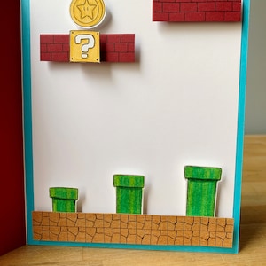 Mario Design Card Super Mario Birthday Card, Personalized Super Mario Card, Super Mario ...