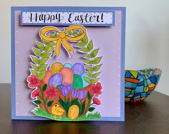 Happy Easter Card, Easter Egg Card