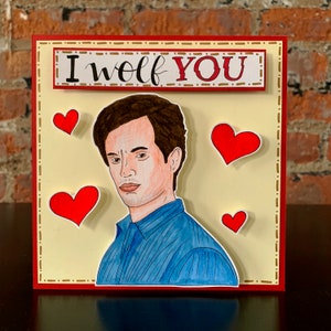 YOU Tv Show Card, YOU Anniversary Card, Joe Goldberg Card, I Wolf You Card, Hello YOU card