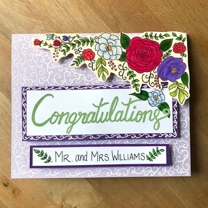 Carte de mariage personnalisée - Félicitations