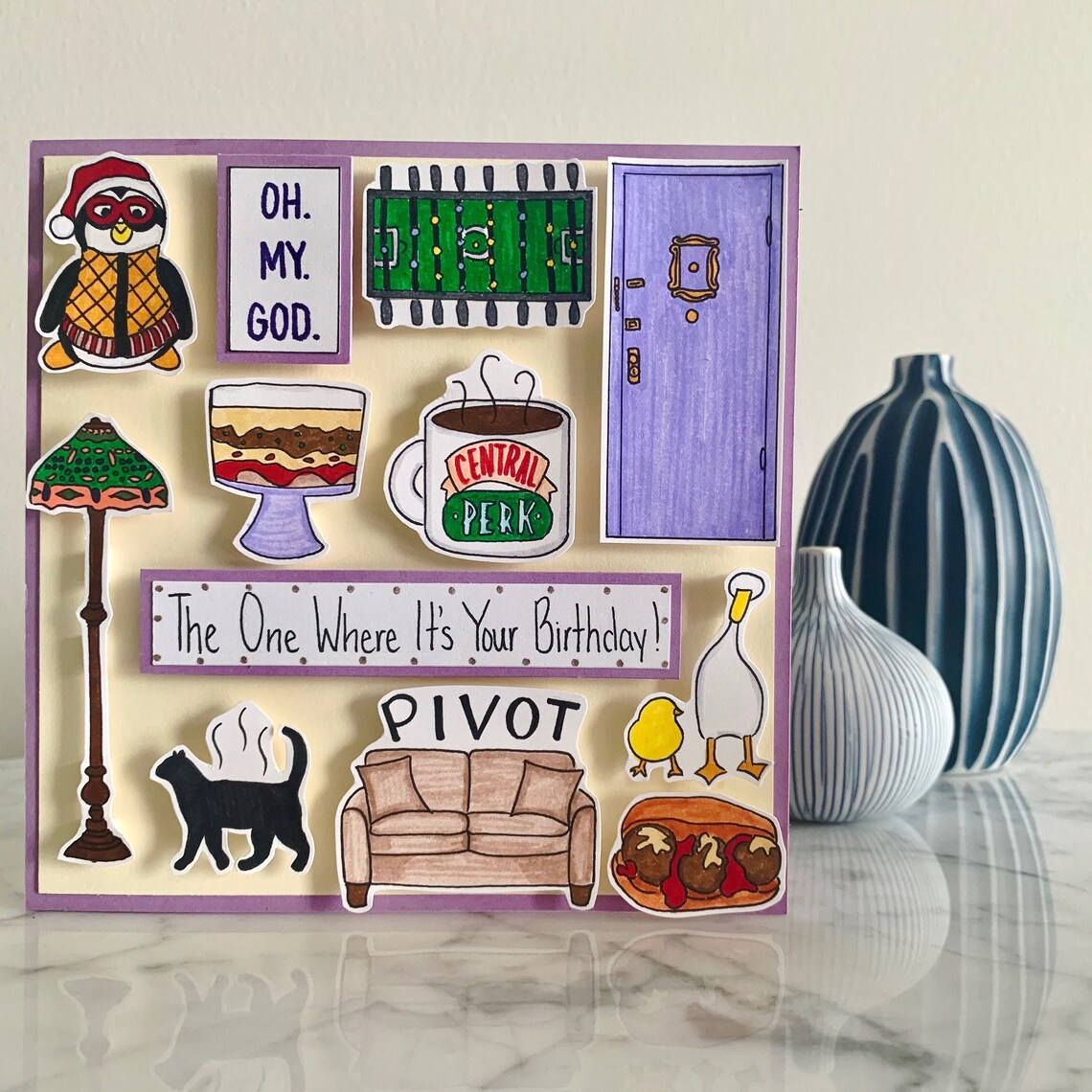 Friends Birthday Card 2  Etsy