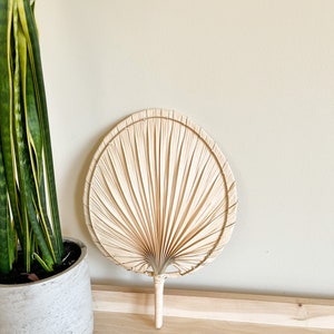 Palm leaf Hand fan, straw woven fan, palm fan for party decoration, cooling hand fan, raffia fan