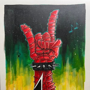 Spider-Punk Horns Up