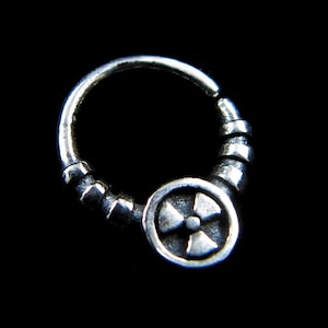 Septum ring 18g, Goth septum ring, occult septum ring, occult body jewelry, biker jewelry, cyberpunk septum, steampunk septum