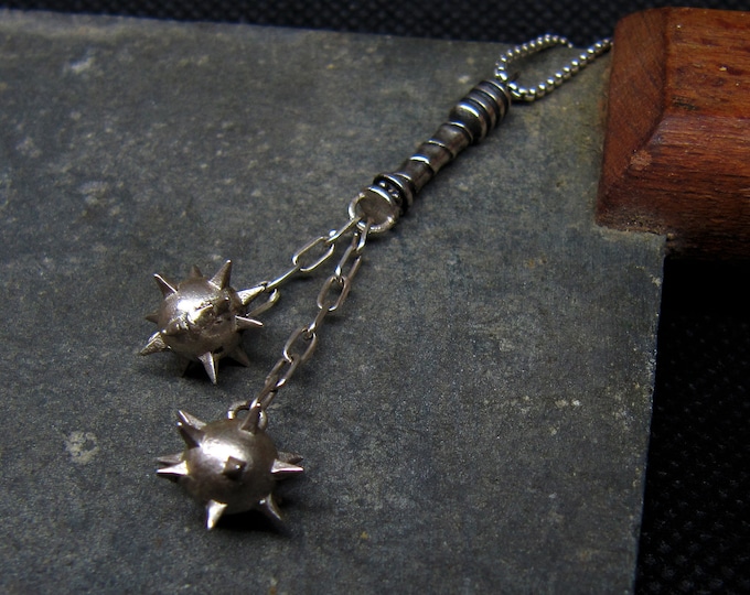 Ball and Chain Spiked Ball Flail Medieval Weapon Mace Etsy