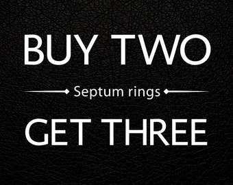 Goth pentagram septum ring set, Septum ring 18g, Satanic jewelry, Occult body jewelry, Gothic septum ring, Pentagram nose ring, Witchy, Bat