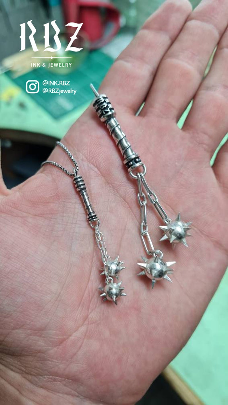 Ball and Chain Spiked Ball Flail Medieval Weapon Morning Etsy