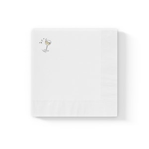 Après Sea Matching Cocktail Napkins | Nautical Party Decor | Embossed Coined Edge | Bridal Shower or Bachelorette Napkins | 50 or 100 Pack