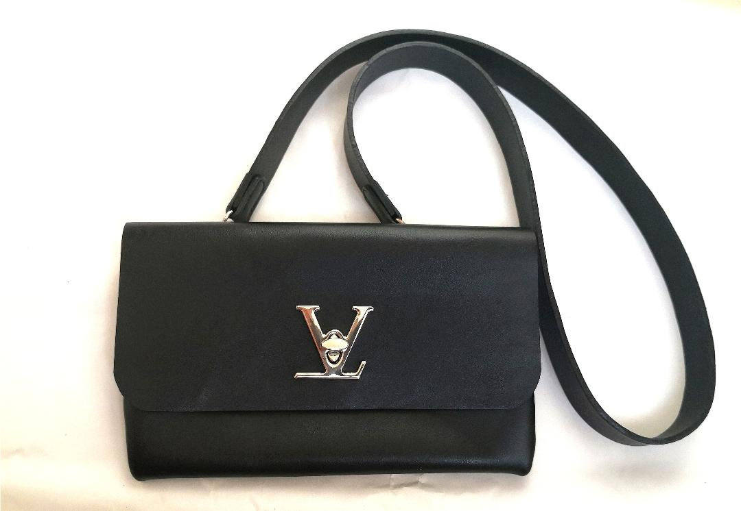 Authentic Louis Vuitton Black Calfskin Punchy Love Patch High Top