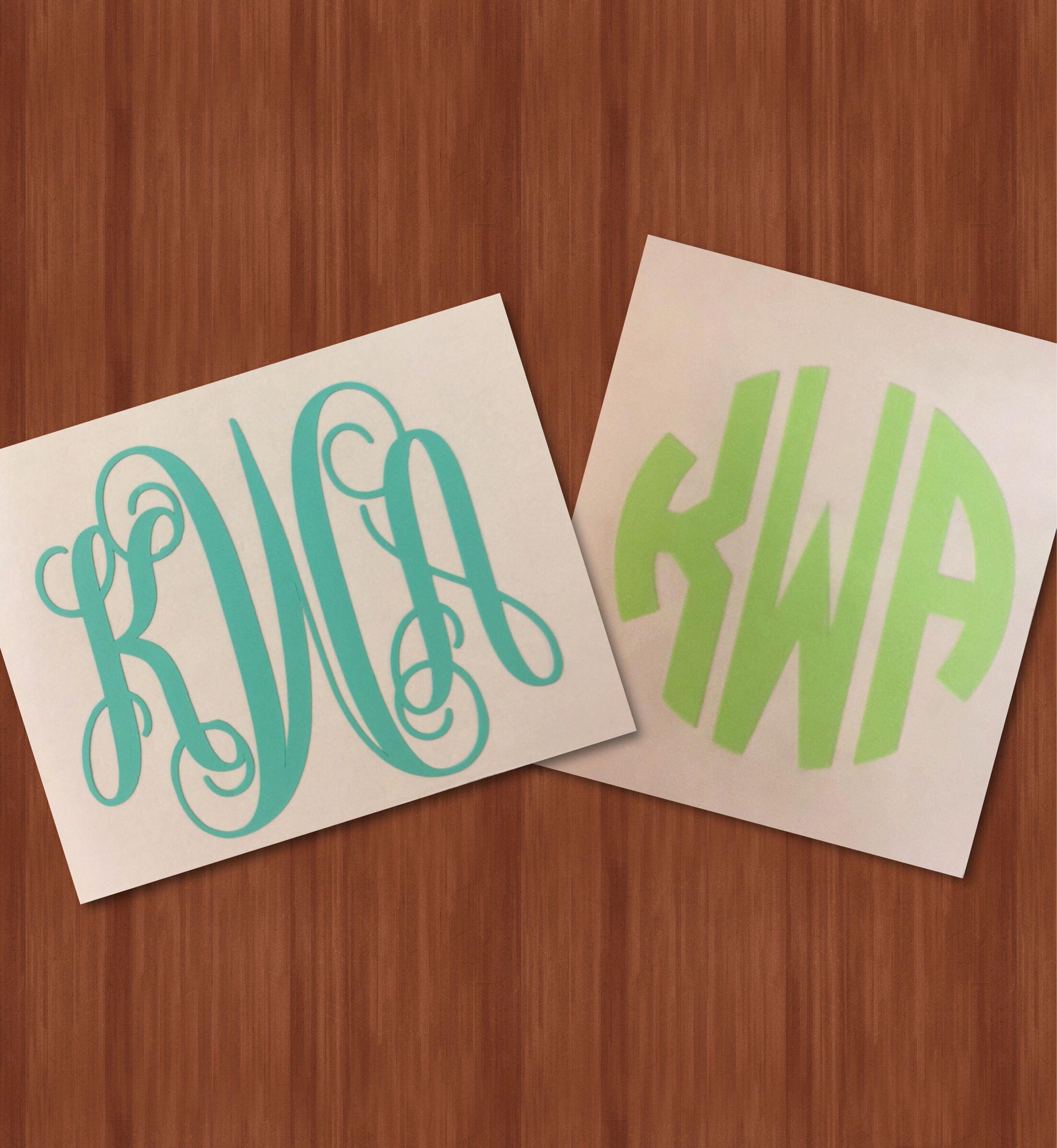 Personalized Vinyl Monogram Decal Etsy