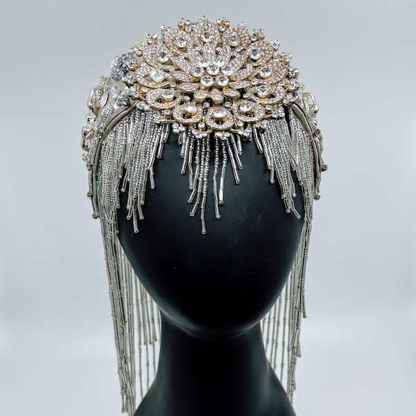 beaded flapper headpiece