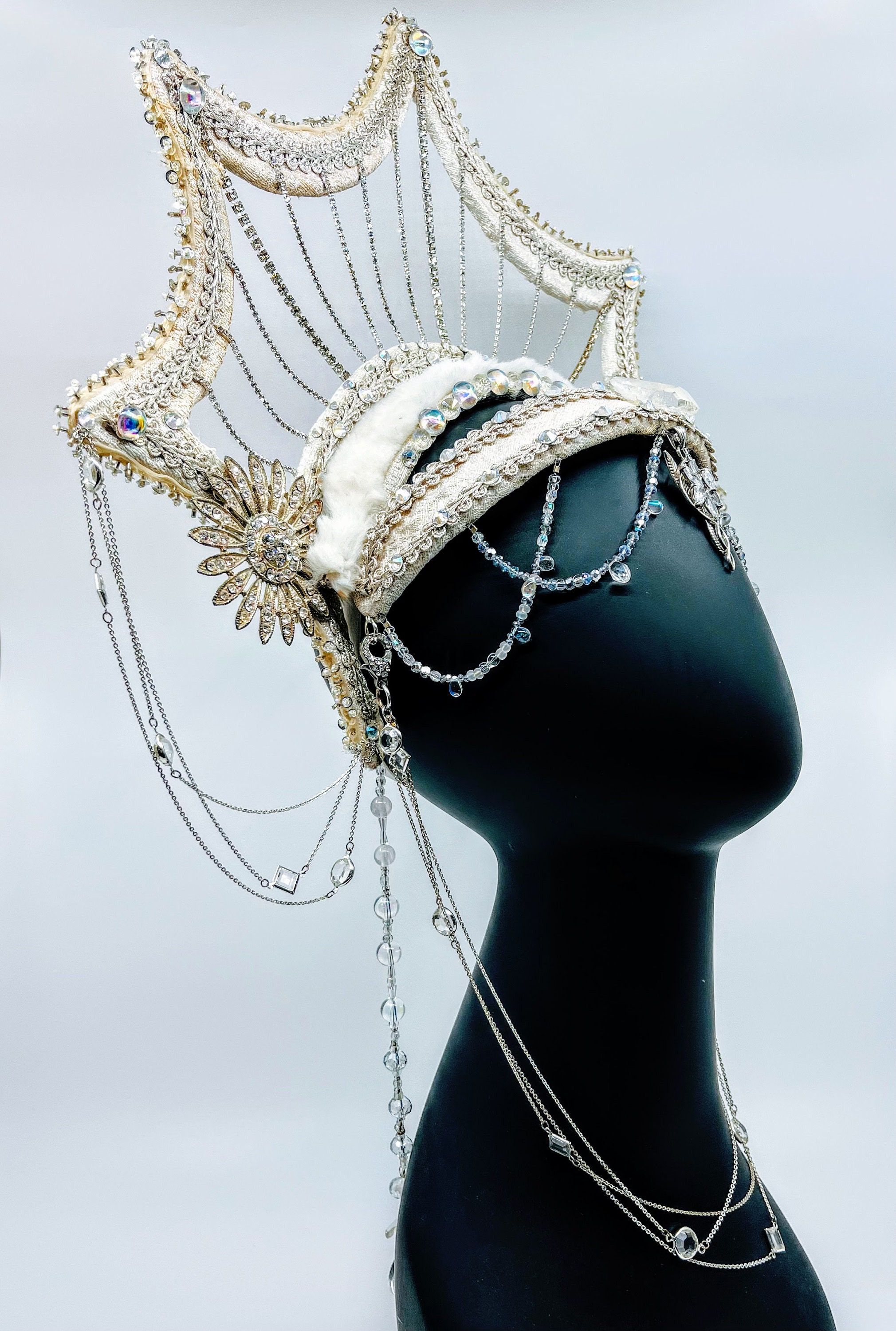 Star Crown Winter Headpiece Ice Queen Crown Snow Queen - Etsy