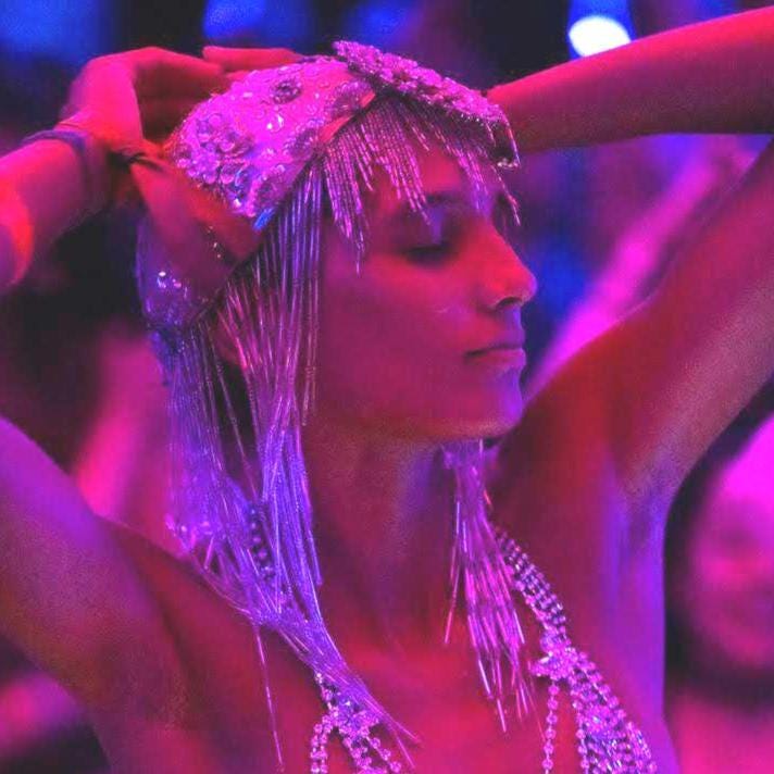 Silver Flapper Head Cap: Beaded Fringe & Swarovski Crystals  display picture 2