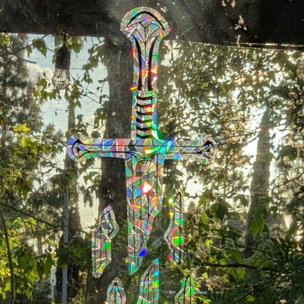 Suncatcher Window Cling Inspired by The Shards of Narsil Sword | Lord of the Rings | LotR | Tolkien | No Adhesive | Aragorn Anduril