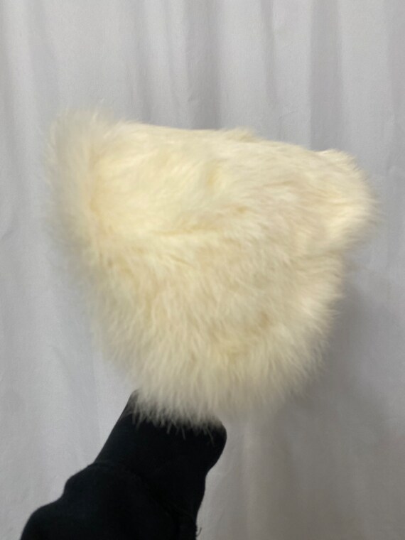 Vintage 50s 60s White and black Fur Headband styl… - image 4