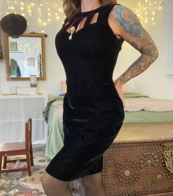 Scott mcclintock black velvet clearance dress